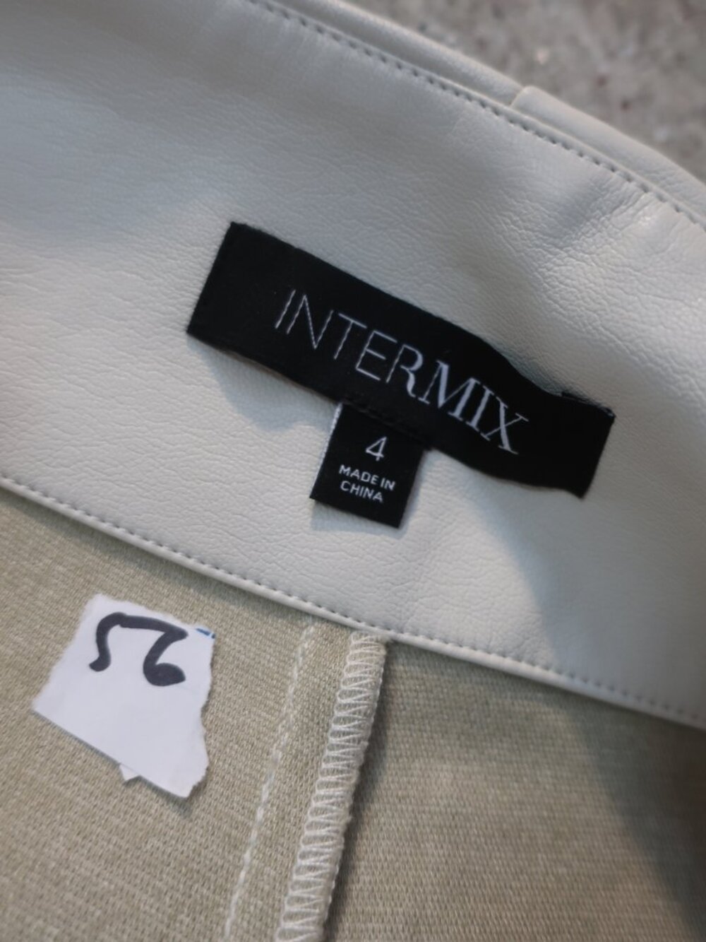 Womens Intermix Jolie Bone White (Item-56) PU Faux Leather Cargo Pocket Pants 4 - Picture 9 of 11